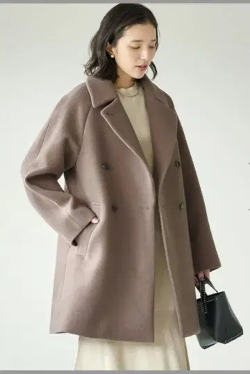 그린 라벨 릴랙싱 SPINTO 시리즈 더블 테일러드 코트 모카