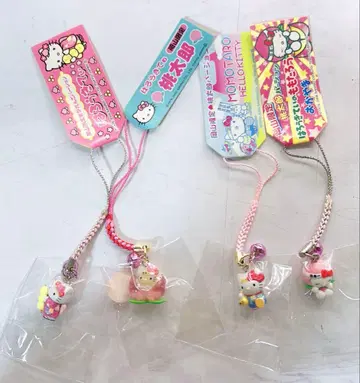 헬로키티 오카야마 한정판 복숭아타로 네즈케 세트 2