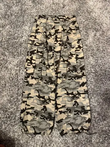 카모플라쥬 디지털 카모 와이드 카고 팬츠