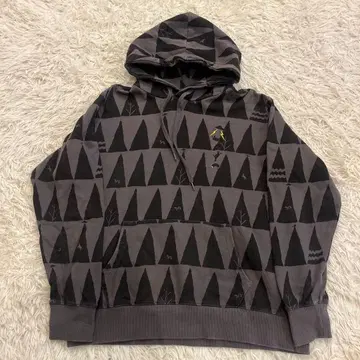 그라니프 뷰티풀 섀도우 올 패턴 풀오버 후드티 자수 M 사이즈