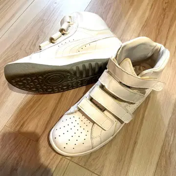 Puma 화이트 스니커즈 통굽 벨크로 테이프 23.5 새상품급
