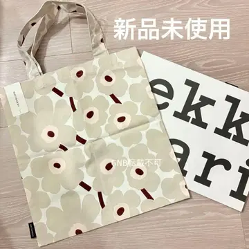 마리메꼬 미사용 새상품 토트 에코백 우니코 패턴 그레이지