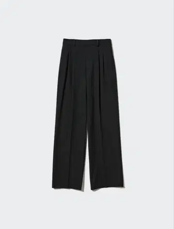 UNIQLO 턱 와이드 팬츠 투 턱 2WAY 스트레치 블랙 새상품급