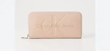 Calvin Klein Jeans 핑크 베이지 장지갑