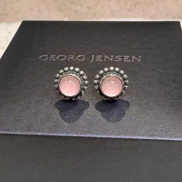 레어 빈티지 GEORG JENSEN 로즈쿼츠 귀걸이