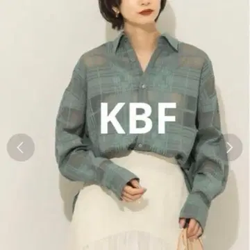 KBF 메쉬 체크 BIG 셔츠