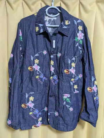 ENGINEERED GARMENTS 자수 자켓 S 네이비 가격 협의