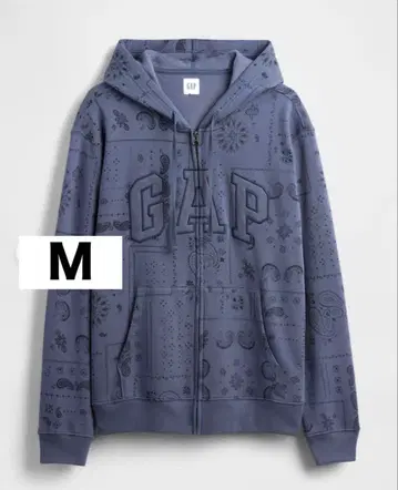 마지막 1점 새상품 GAP 로고 후드티 M 페이즐리 무늬 반다나 후드티