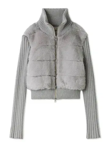 SNIDEL 퍼 니트 블루종