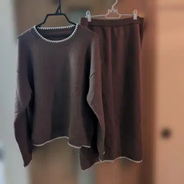 새상품, 미사용 상하의 니트 셋업