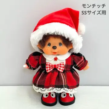 몽치치 SS 사이즈용 크리스마스 코디 * 체크 무늬 드레스 4종 세트