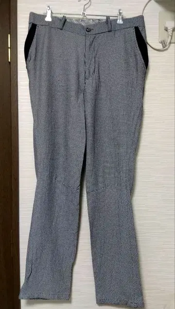 le coq sportif 골프 팬츠 체크 무늬 네이비 화이트