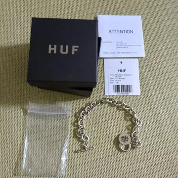 새상품급! HUF 실버 팔찌 L/XL