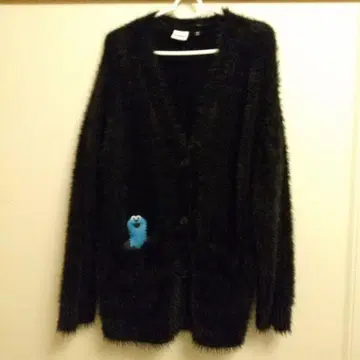 GU 푸와푸와 가디건 L 블랙 스
