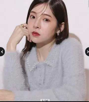 Rirandture 펄 비쥬 카라 페더 니트