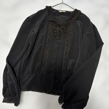 새상품급 잉게보그 블랙 피코프릴 블라우스 L 상당