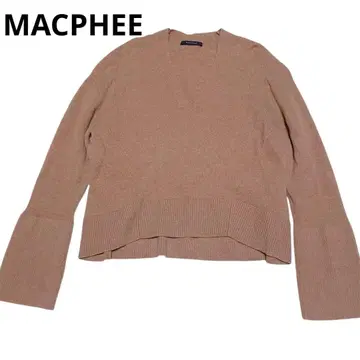 맥피 캐시미어 혼방 가슴 너비 넉넉한 V넥 니트 캐시미어 울