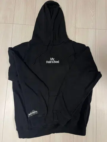 My Hair is Bad 자수 로고 후드티