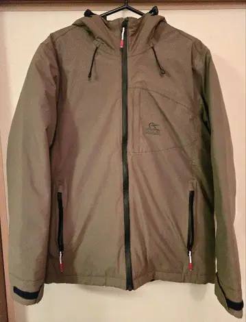 CHUMS 카키 후드 부착 다운 자켓 L