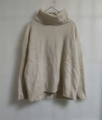 SHIPS 니트 울 캐시미어 터틀넥 풀오버 아이보리