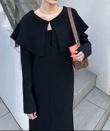 mystic BIG 카라 니트 원피스