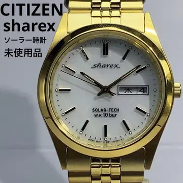 미사용 솔라텍 CITIZEN sharex 쿼츠 정품 SS 벨트