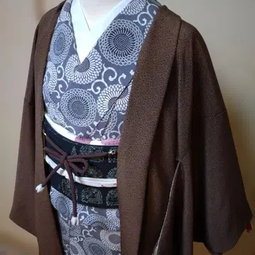 긴 겉옷 이중 기모노 기모노 순수 실크 미사용 새상품