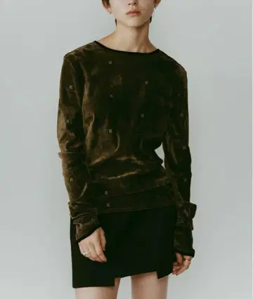 [ Knuth Marf ] sheer velour top