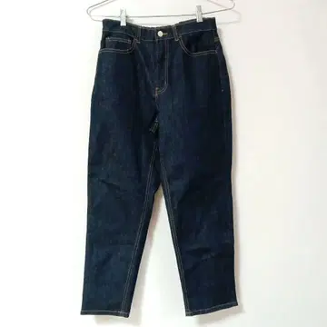 엠마 다크 네이비 하이웨스트 테이퍼드 데님 L 사이즈 고품질