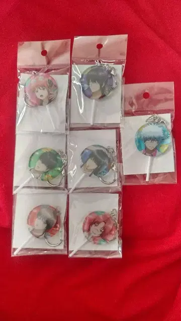 은혼 3학년 Z반 긴파치선생 캐릭터 팝업 스토어 캔디 키링 7개 세트