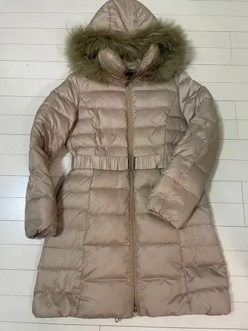 INDIVI 후드 부착 다운 자켓 베이지