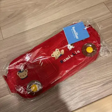 familiar 동물 자수 빨간색 파우치