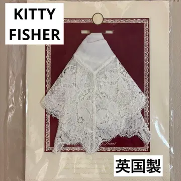 미사용 KITTY FISHER 리버 레이스 손수건 노티가무