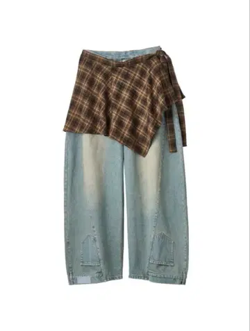 Knuth Marf shirt wrap denim pants/blue