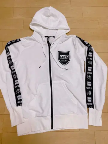 SY32 화이트 집업 후드티 M 사이즈 세트