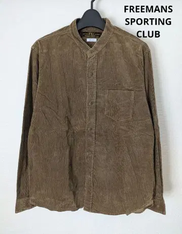 FREEMANS SPORTING CLUB 코듀로이 밴드 카라 셔츠