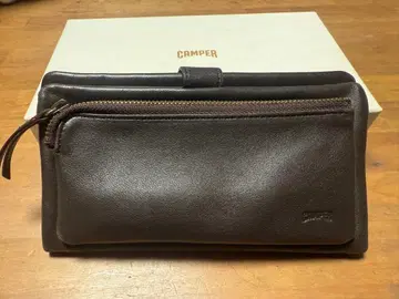 CAMPER 다크 브라운 이단 접이식 지갑