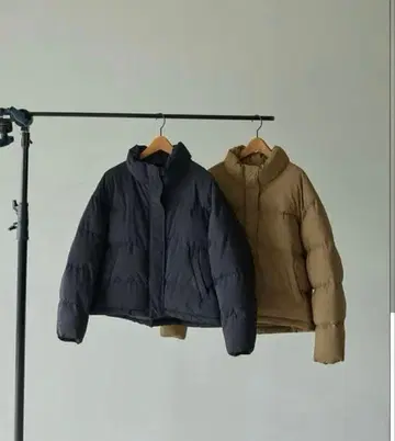 브라운 숏 기장 다운 자켓 M 사이즈 미이 옷장
