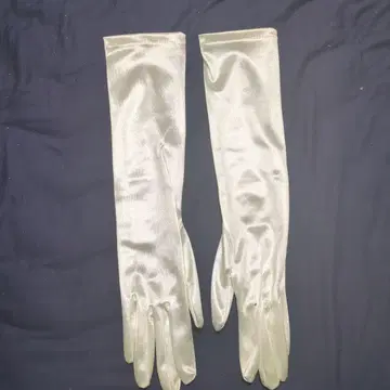 실버 새틴 롱 웨딩 그로브