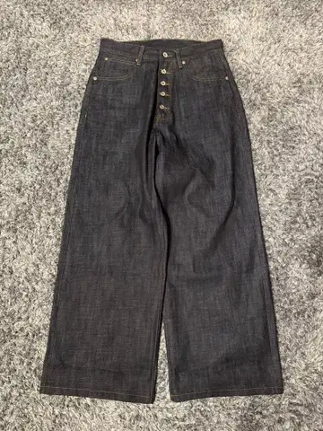 9/S PROJECT 버튼 플라이 리지드 데님