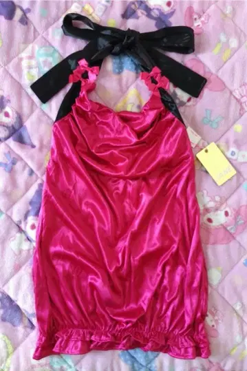 공주 GAL 글래머러스 제인 GJ 홀터넥 미니 원피스 핑크