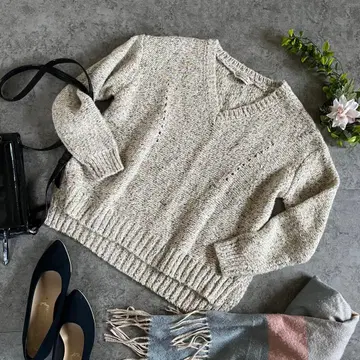 TORRAZZO DONNA V넥 니트 스웨터