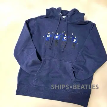 SHIPS x BEATLES 콜라보 후드티 맨투맨 네이비 S