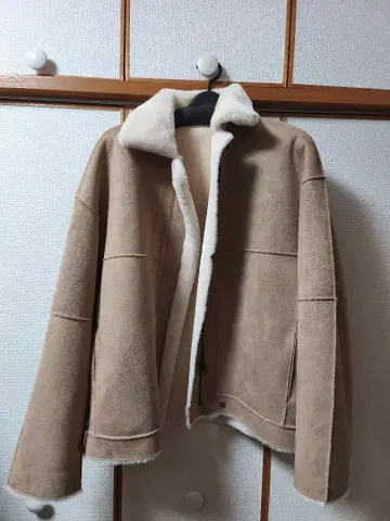 BRAHMIN 보아 자켓 사이즈 38 베이지