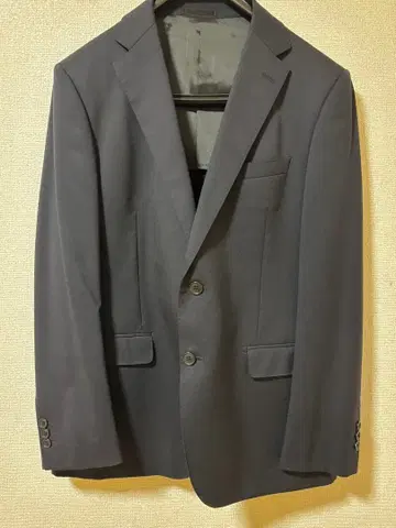 아오야마 수트 상하의 세트 투팬츠 무지 네이비 A6 사이즈