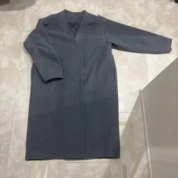 그레이 노카라 체스터 코트 L 사이즈