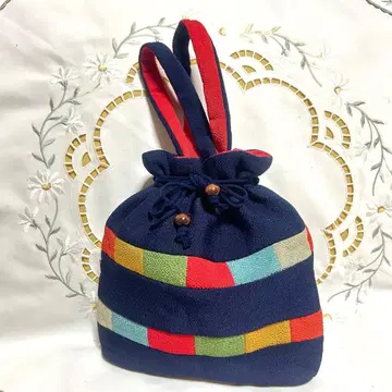 [ 특가 새상품급 ] 크레이프 원단 컬러풀 패치워크 백