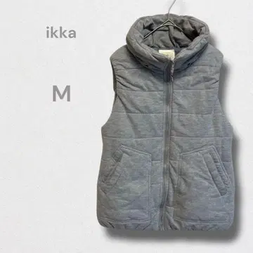 이카 충전솜 베스트 다운 아우터 집업 캐주얼 그레이 M
