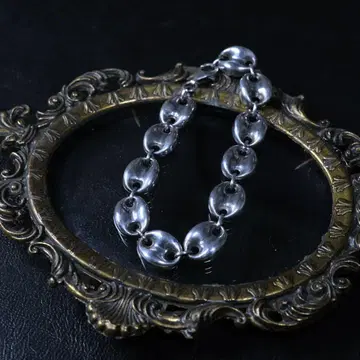 실버925 silver 돼지코 체인 팔찌 / 경연마 마감