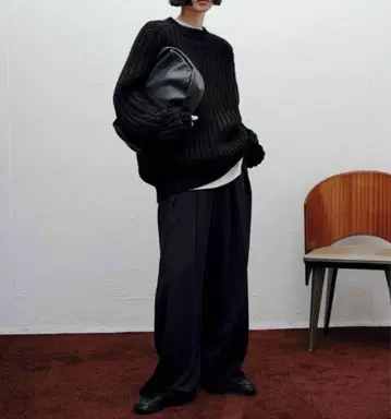 TODAYFUL 로우게이지 니트 블랙